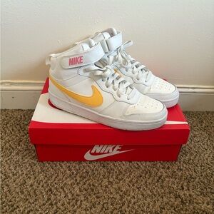 Nike White and Yellow High-Tops